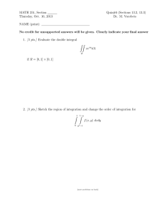 MATH 251, Section Quiz#6 (Sections 13.2, 13.3) Thursday, Oct. 16, 2013
