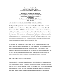 Statement of Sally Collins Associate Chief, Forest Service