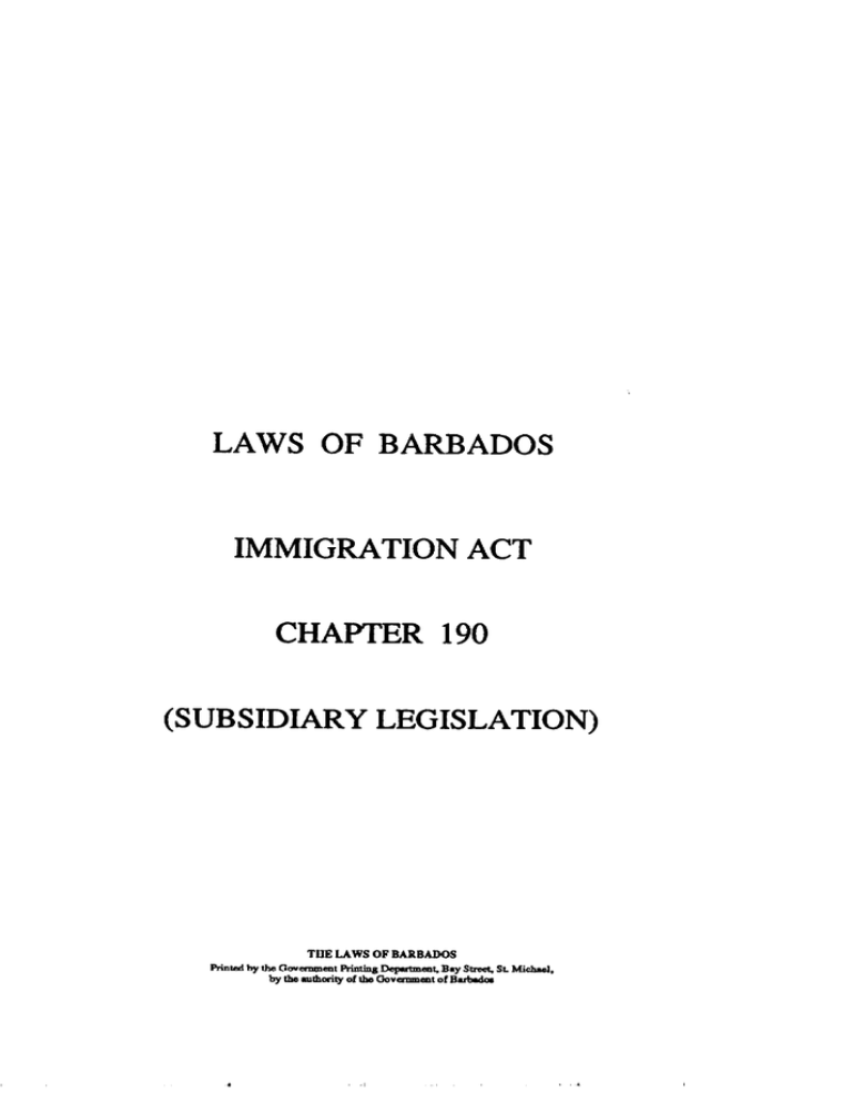 LAWS OF BARBADOS IMMIGRATION ACT CHAPTER   010595687 1 C9fbda0a377fecc9ef7ed2f1ea486a14 768x994 