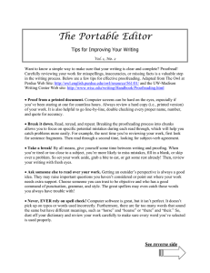The Portable Editor Tips for Improving Your Writing