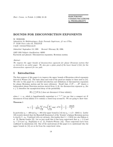 BOUNDS FOR DISCONNECTION EXPONENTS