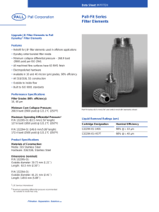 Pall-Fit Filter Elements: Dynalloy Upgrade for JB Series