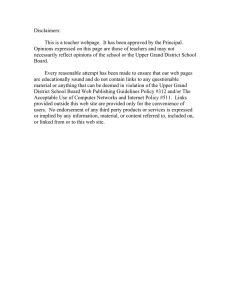Disclaimers:  This is a teacher webpage.  It has been approved... Opinions expressed on this page are those of teachers and...