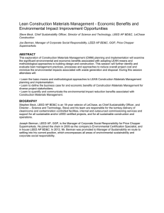 Lean Construction Materials Management - Economic Benefits and