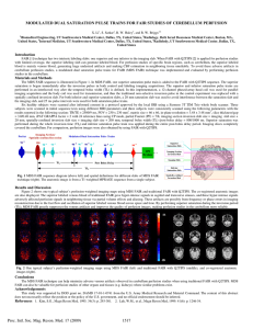MODULATED DUAL SATURATION PULSE TRAINS FOR FAIR STUDIES OF CEREBELLUM...