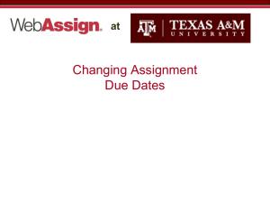Changing Assignment Due Dates  at