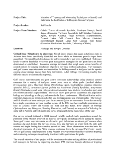 Project Title: Initiation of Trapping and Monitoring Techniques to Identify and