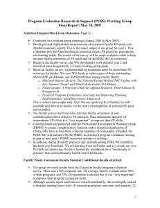 Program Evaluation Research &amp; Support (PERS) Working Group
