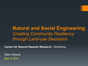 Natural and Social Engineering Creating Community Resiliency through Land-use Decisions