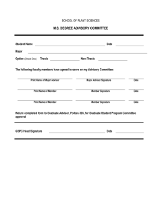 M.S. DEGREE ADVISORY COMMITTEE