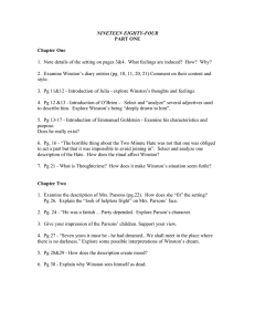 1984: Part One, Chapters 1-2 Study Guide