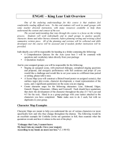 King Lear Unit Overview - ENG4U High School