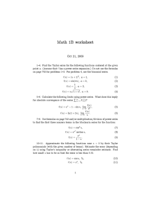 Math 1B worksheet Oct 21, 2009