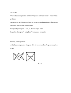 \OUTLINE: What is the crossing number problem? Why did it start?... problem)