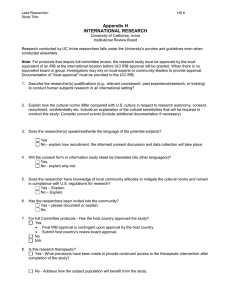Appendix H INTERNATIONAL RESEARCH