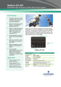 NetSure 531 A91 Power System Datasheet | Emerson Network Power