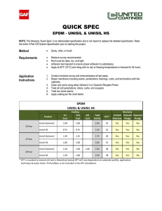 QUICK SPEC EPDM - UNISIL &amp; UNISIL HS  Method