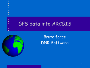GPS data into ARCGIS Brute force DNR Software 1