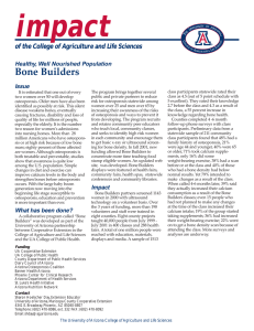 impact Bone Builders of the College of Agriculture and Life Sciences