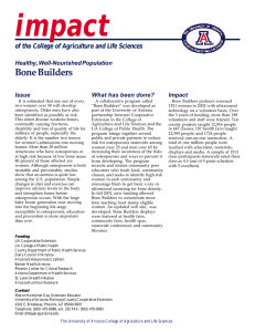 impact Bone Builders of the College of Agriculture and Life Sciences