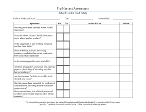 Pre-Harvest Assessment School Garden Food Safety