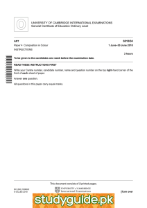 6010/04 UNIVERSITY OF CAMBRIDGE INTERNATIONAL EXAMINATIONS General Certificate of Education Ordinary Level