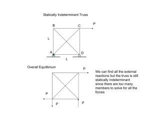 Statically Indeterminant Truss P B C