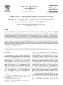 Mediation of a corticosterone-induced reproductive conflict * Creagh W. Breuner, Francßois Ve´zina,