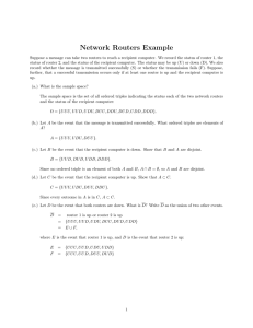 Network Routers Example