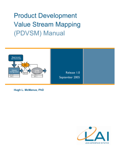 Product Development Value Stream Mapping (PDVSM) Manual