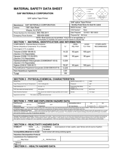 GAF Splice Tape Primer MSDS | Safety Data Sheet