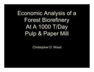 Economic Analysis of a Forest Biorefinery At A 1000 T/Day