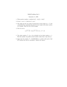 MAΘ Problem Set 3
