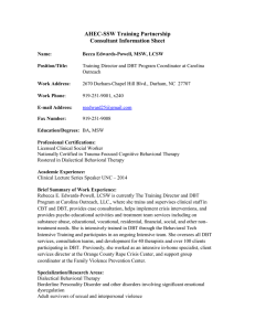 AHEC-SSW Training Partnership Consultant Information Sheet