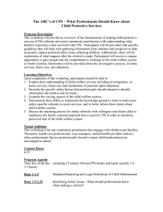 The ABC’s of CPS – What Professionals Should Know about