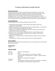 Treatment of Borderline Personality Disorder