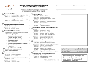 Bachelor of Science in Plastics Engineering