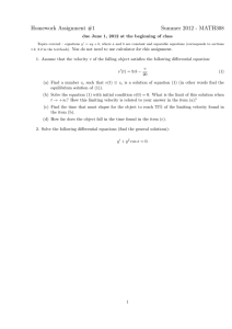 Homework Assignment #1 Summer 2012 - MATH308