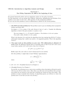 CSE 331: Introduction to Algorithm Analysis and Design Fall 2009 Homework 2