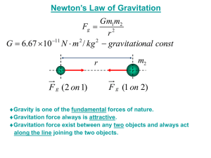 Newton's Law of Gravitation: Presentation