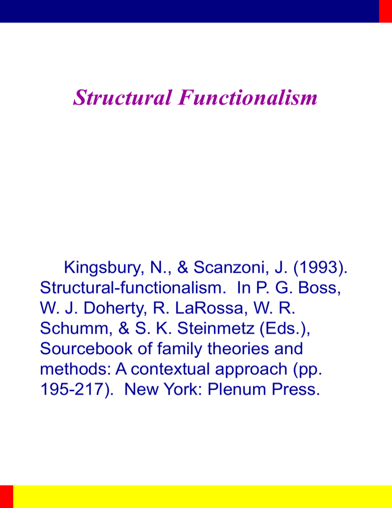 case study of structural functionalism