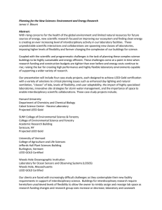 Planning for the New Sciences: Environment and Energy Research