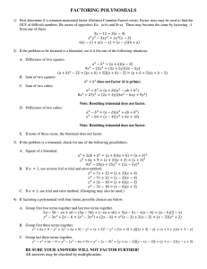 Factoring Polynomials: A Step-by-Step Guide