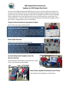 ABE Department Announces Update on COE Design Day Event