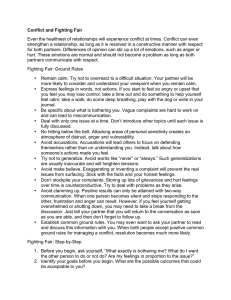 Conflict Resolution: Fighting Fair in Relationships