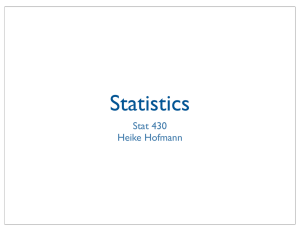 Statistics Stat 430 Heike Hofmann