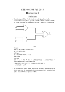 CSE 493/593 Homework 3 Solution: Circuit Design