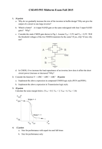 CMOS Circuit Design Exam - Fall 2015