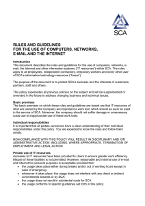 RULES AND GUIDELINES FOR THE USE OF COMPUTERS, NETWORKS,