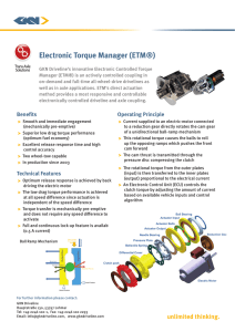 Electronic Torque Manager (ETM®)